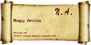 Nagy Anina névjegykártya